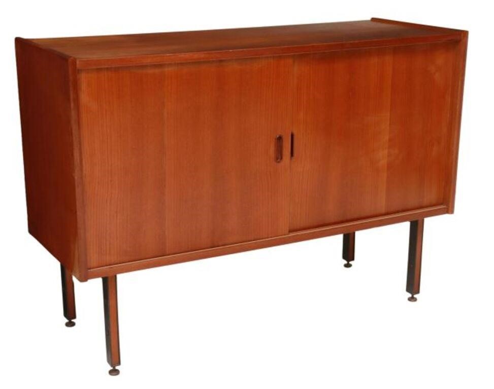 Appraisal: Italian mid-century modern teakwood sideboard c s case fitted with