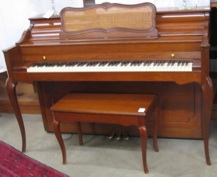 Appraisal: ACROSONIC CONSOLE PIANO WITH BENCH Baldwin Piano Co serial manufactured