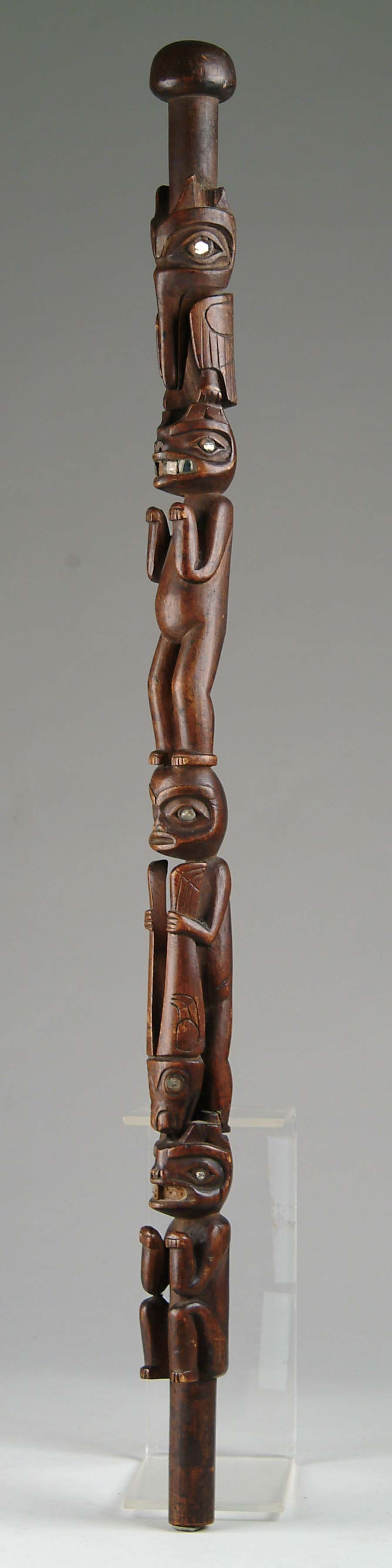 Appraisal: RARE NORTHWEST COAST SPEAKER S STAFF th century A very