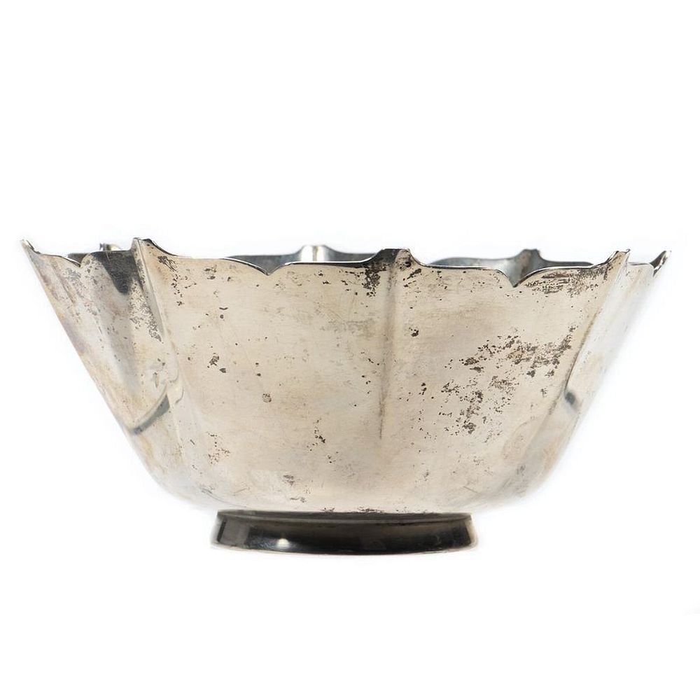 Appraisal: Gorham Sterling Bowl In a faceted Gothic taste in H