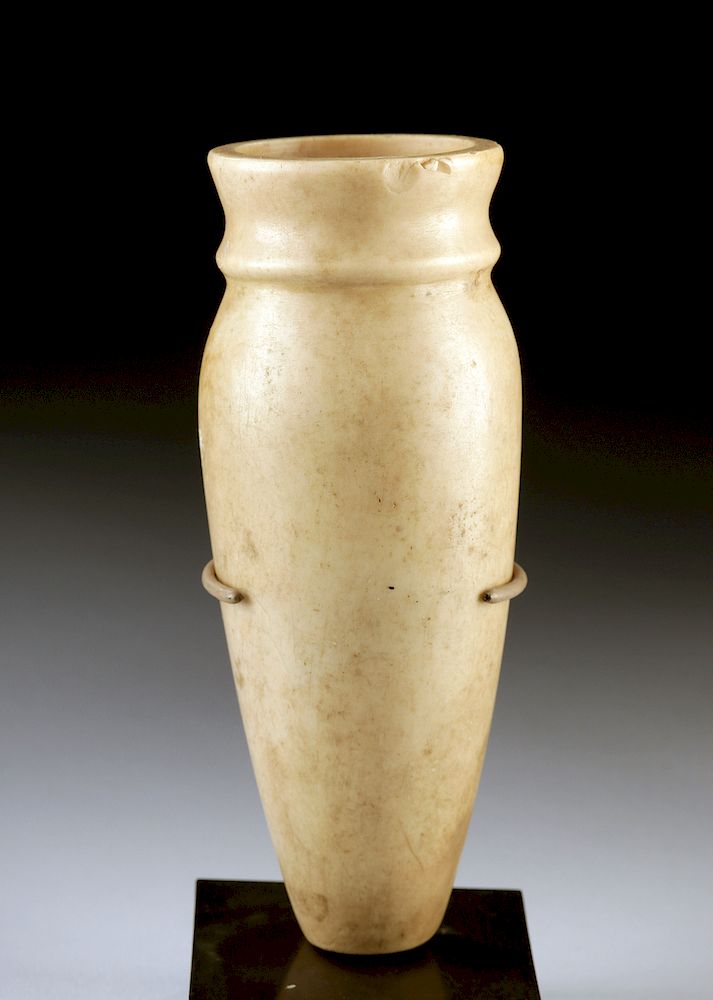 Appraisal: Beautiful Egyptian Alabaster Amphora Originally Listed At Ancient Egypt Third