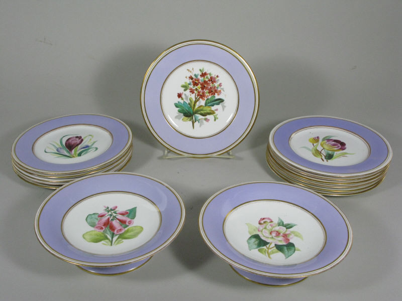 Appraisal: China Dessert Service English late th c including twelve plates