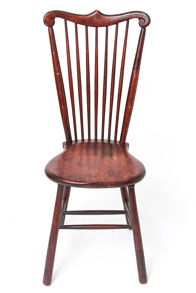 Appraisal: Windsor Side Chair American th C Mahogany Stain Windsor side