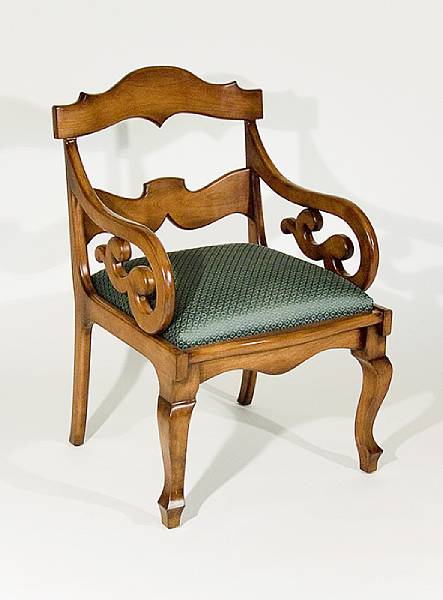 Appraisal: A pair of Portuguese Colonial style hardwood armchairs height in