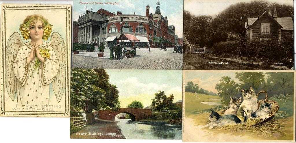 Appraisal: AN ALBUM OF POSTCARDS mainly topographical including Nottingham the Arboretum