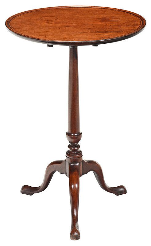 Appraisal: Chippendale Mahogany Dish Top Candlestand American late th century single