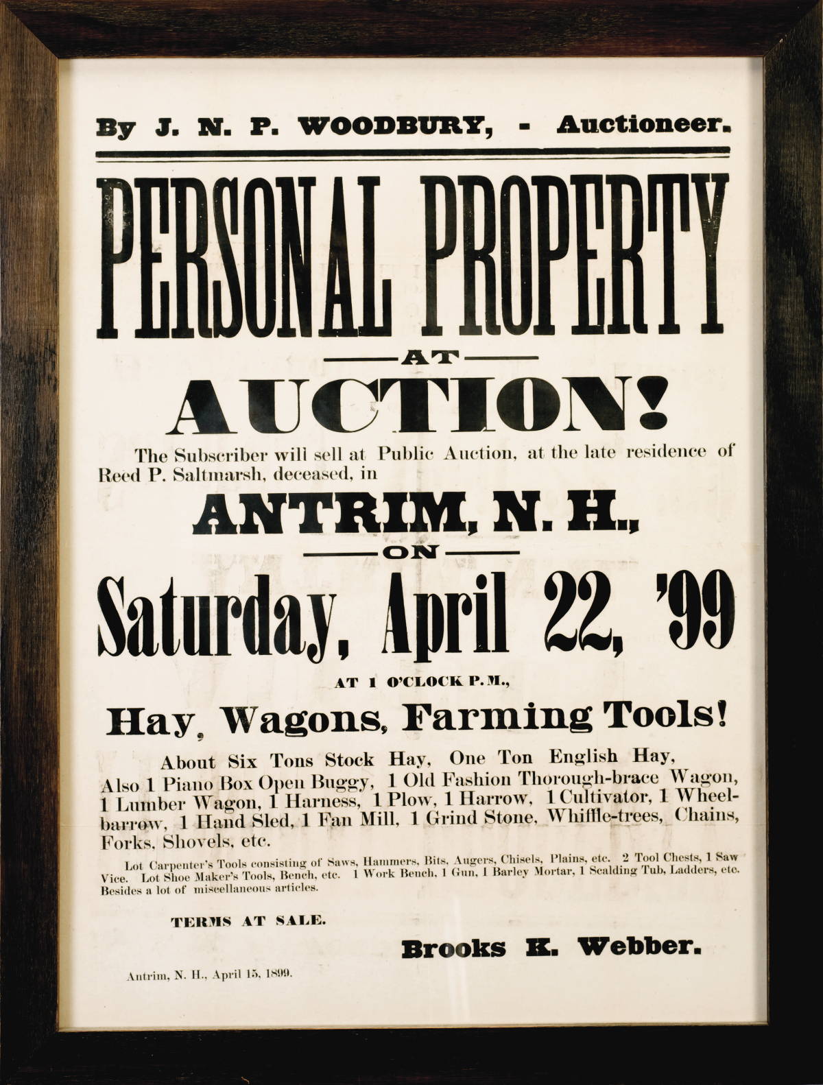 Appraisal: AUCTION EXTRAORDINARY AND quot PERSONAL PROPERTY AT AUCTION quot TWO