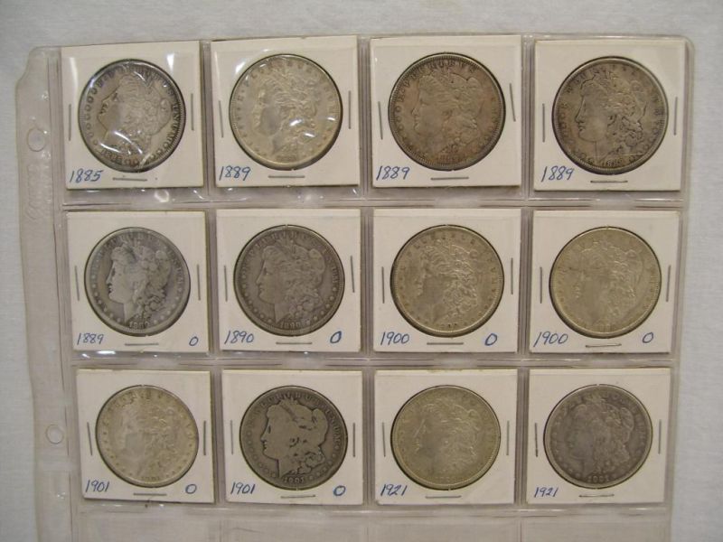 Appraisal: - Silver Morgan Dollars Includes - O - O -