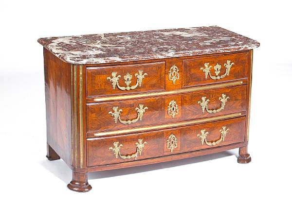 Appraisal: A fine early Louis XV gilt bronze mounted rosewood and