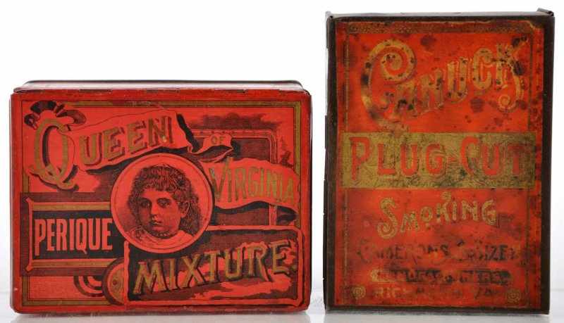 Appraisal: Lot of Square Corner Tobacco Tins Description Pre- lot includes