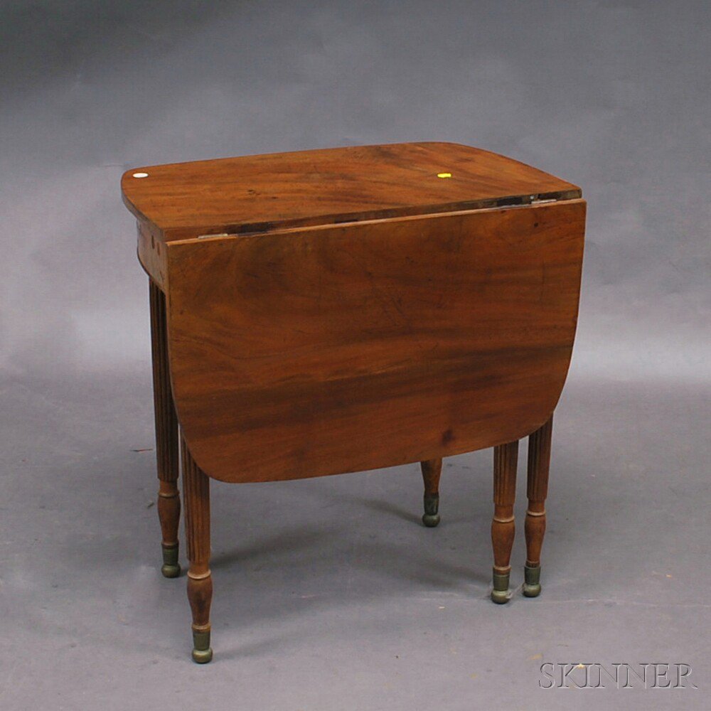 Appraisal: Small Regency Mahogany Card Table England th century with D-shaped