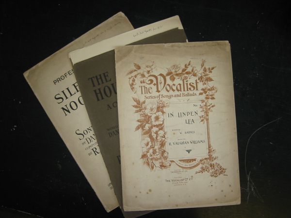 Appraisal: VAUGHAN WILLIAMS RALPH Group of printed scores Signed one with