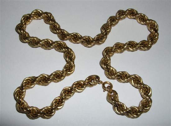 Appraisal: ct gold rope twist necklace