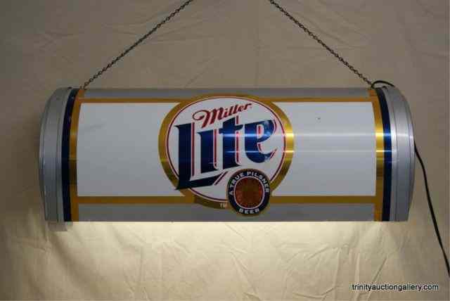 Appraisal: Miller Lite Overhead Pool Table LightThis is for authentic and