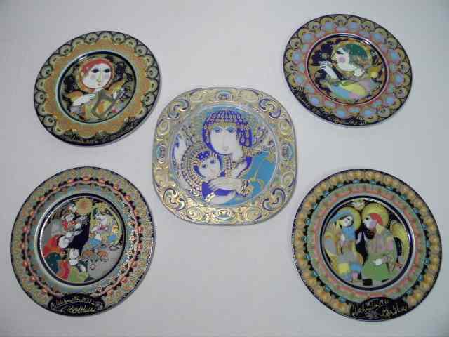 Appraisal: Lot of five Bjorn Wiinblad Christmas plates made for Rosenthal