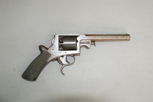 Appraisal: A British double trigger Tranter bore shot percussion revolver SN