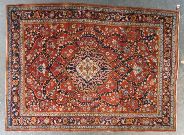 Appraisal: Antique Herez rug Persia circa approx x