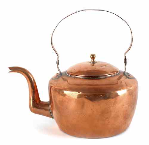 Appraisal: Reading Pennsylvania copper kettle ca stamped J Kidd h