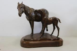 Appraisal: NEWMARK Marilyn Bronze Sculpture Togetherness Bronze with brown patina on