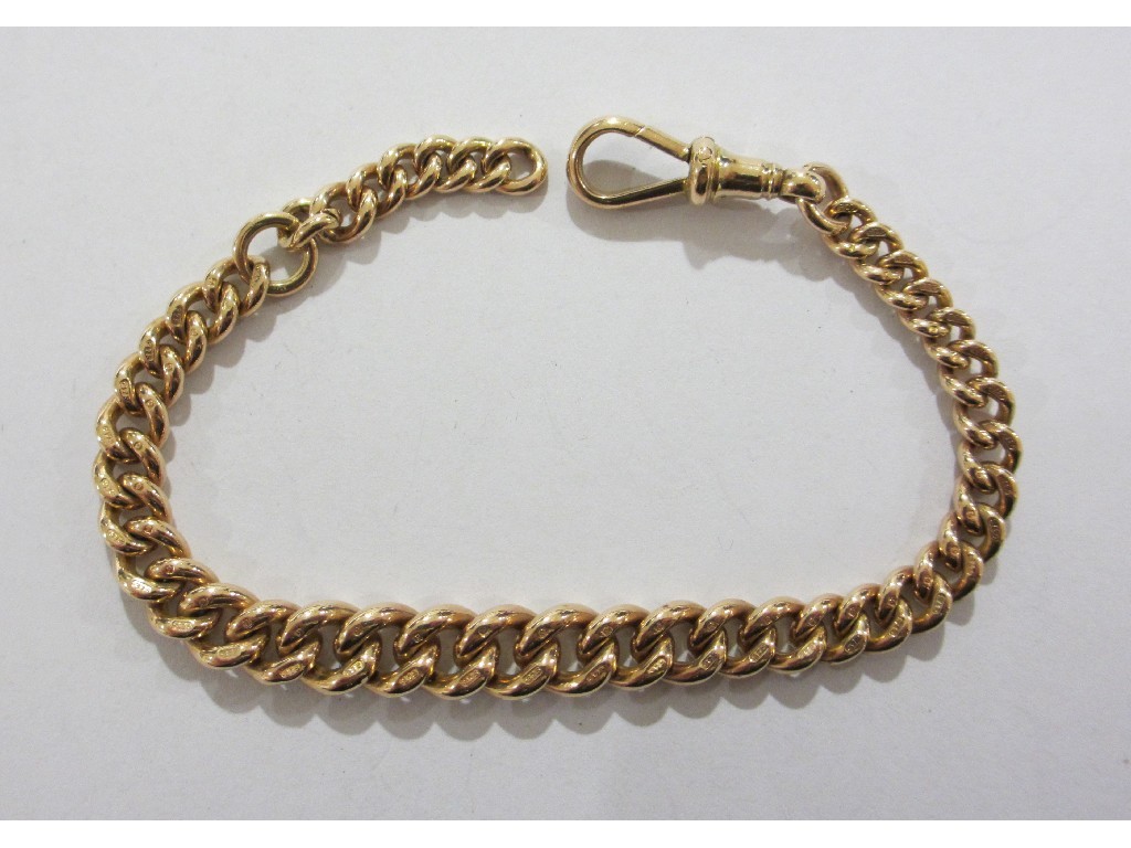 Appraisal: Nine carat rose gold graduated curb link Albert chain