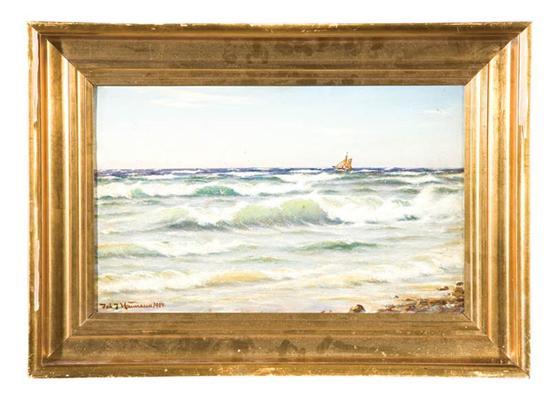 Appraisal: SEASCAPE BY JOHAN NEUMANN NETHERLANDS - Oil on artist board