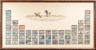 Appraisal: Three Federal Duck Stamp Items Three Federal Duck Stamp ItemsFramed