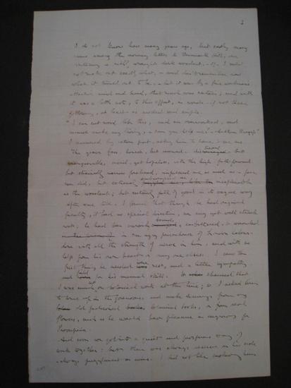 Appraisal: RUSKIN John - Autograph manuscript signed on illustrator Arthur Burgess