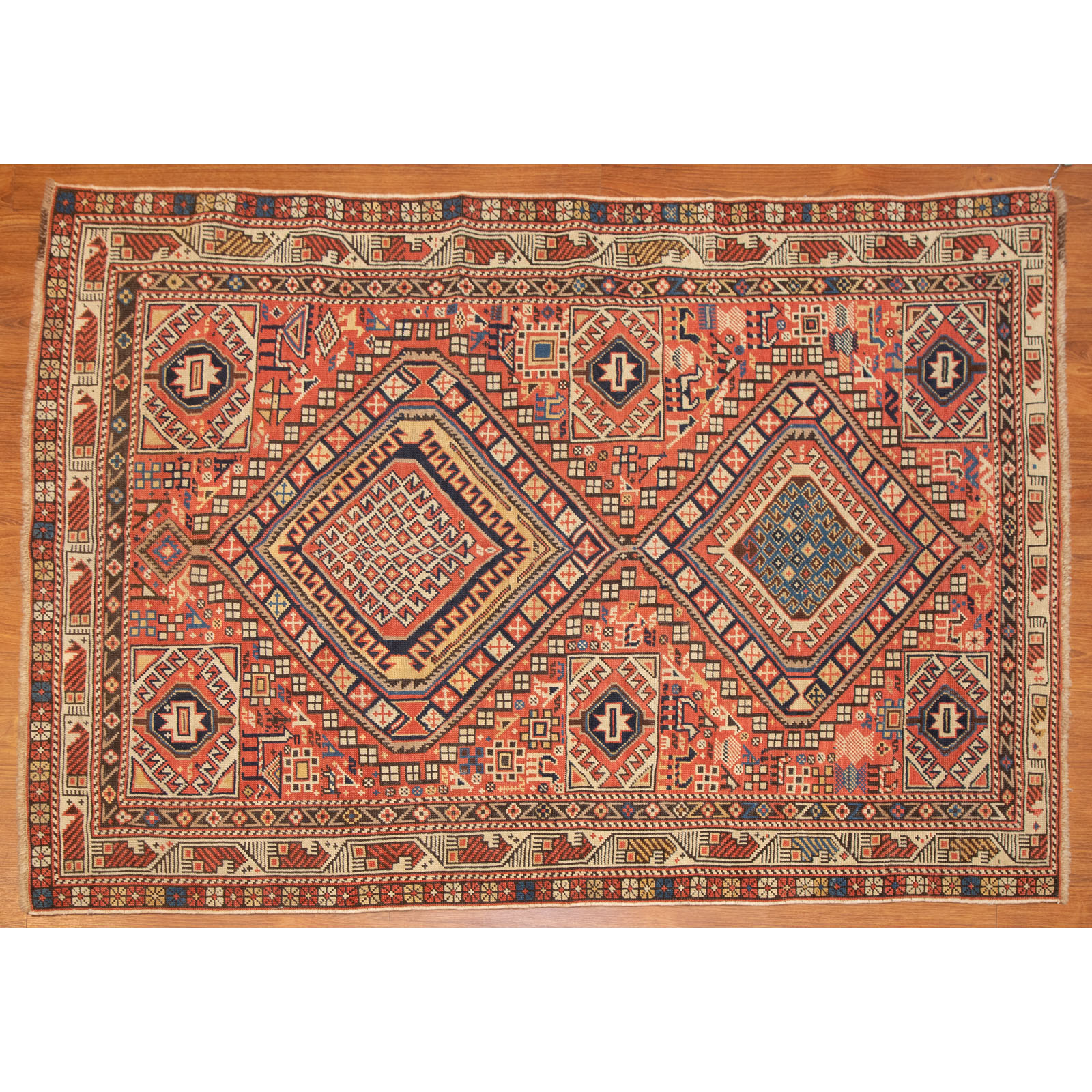 Appraisal: ANTIQUE SHIRVAN RUG PERSIA X First quarter- th century hand-knotted