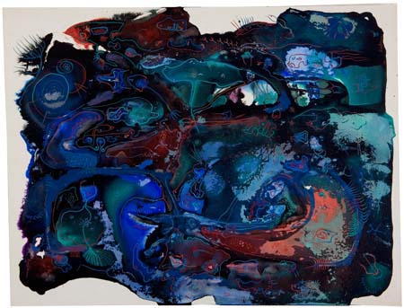 Appraisal: LAWRENCE KUPFERMAN Marine Incandescent Creatures of the Night Mixed media