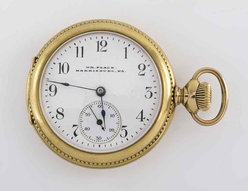 Appraisal: K GOLD ELGIN POCKET WATCH Circa Elgin O size open