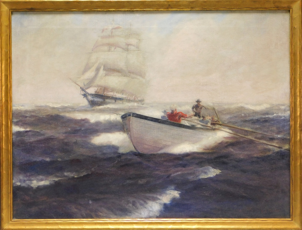 Appraisal: VIVIAN FORSYTHE PORTER MARITIME SHIP PAINTING Massachusetts - Depicts a