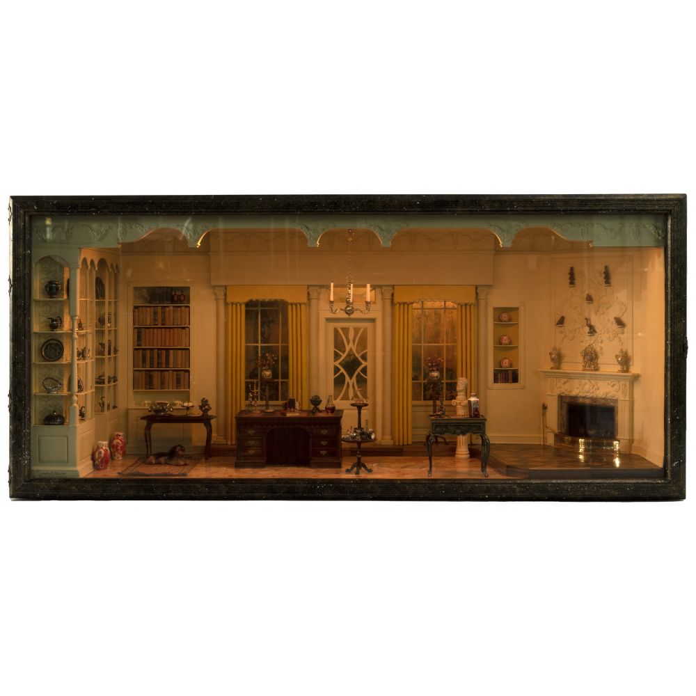 Appraisal: JEFFREY R STEELE MINIATURE ROOM signed and dated lower left