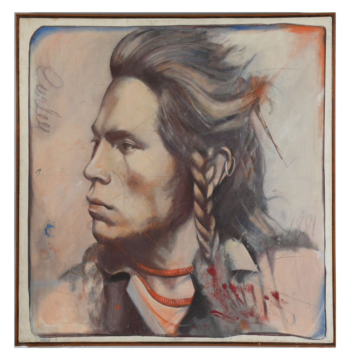 Appraisal: SANDLER Barbara - ''Curly'' Portrait of a Native American Indian