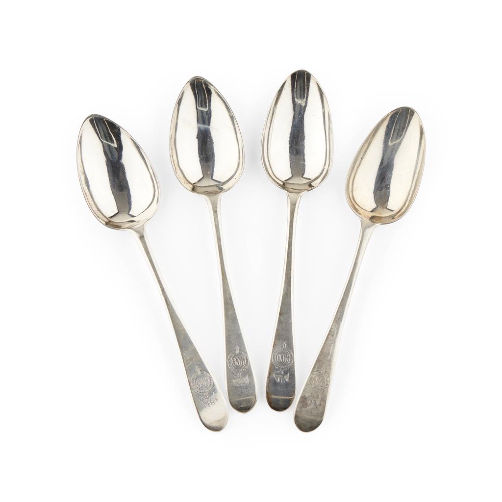 Appraisal: ABERDEEN - A matched group of four Scottish provincial tablespoons