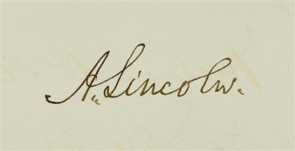 Appraisal: vol Abraham Lincoln Autograph Sentiment Album Ca - mo orig