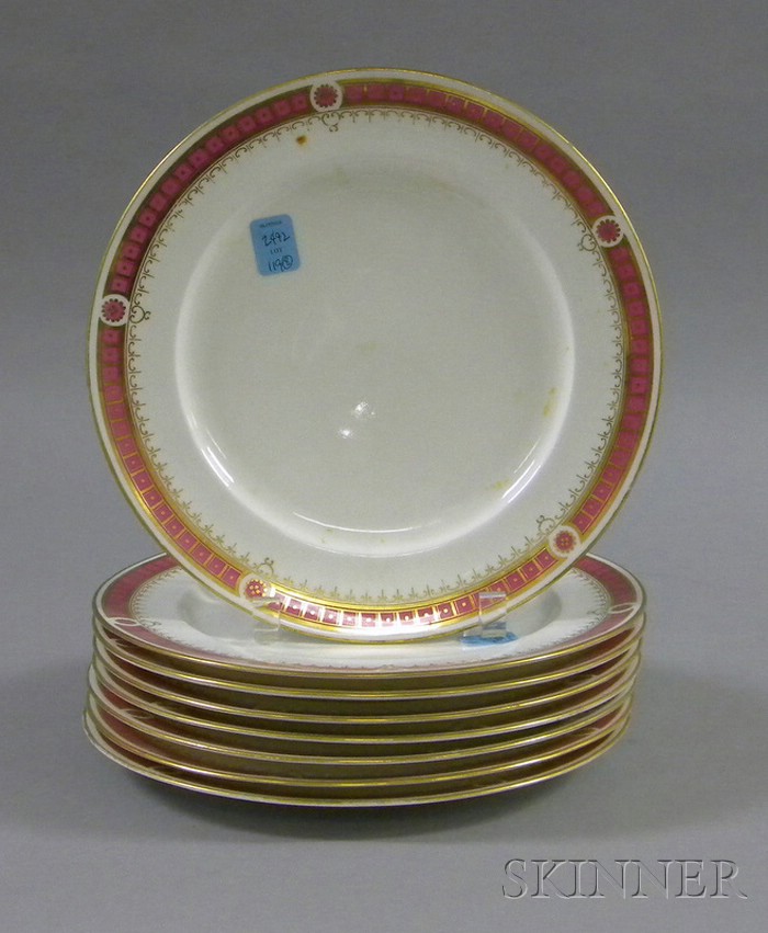 Appraisal: Set of Eight Copeland Bone China Dinner Plates mid- th