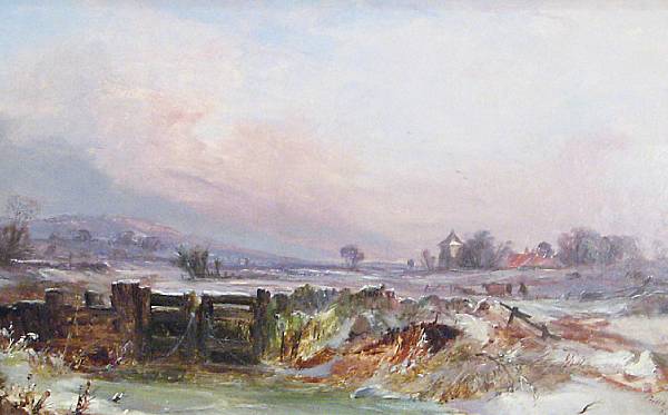 Appraisal: Edward F D Pritchard British - A winter landscape with