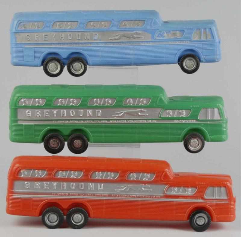 Appraisal: Lot of Plastic Large-Size Greyhound Bus Toys Description Made by