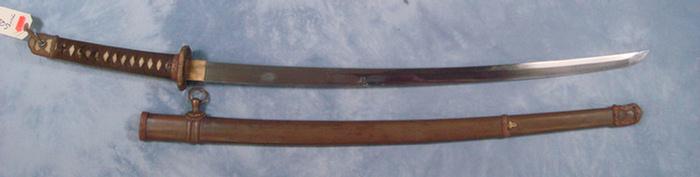 Appraisal: Japanese th c Samurai sword with matching mounts in brown