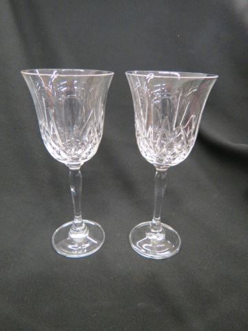 Appraisal: Killarney Cut Crystal Goblets diamond and fan excellent