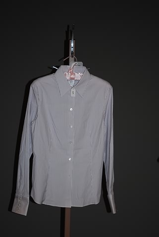 Appraisal: Giorgio Armani white cotton long sleeve shirt with purple stripes