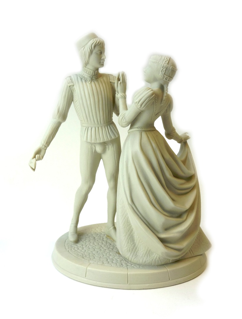 Appraisal: Four Franklin porcelain figure groups Oberon and Titania Romeo and