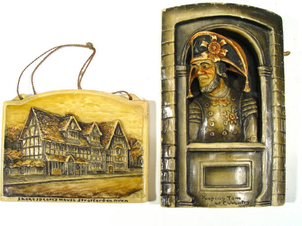 Appraisal: Osbourne plaque depicting 'Peeping Tom of Coventry' together with one