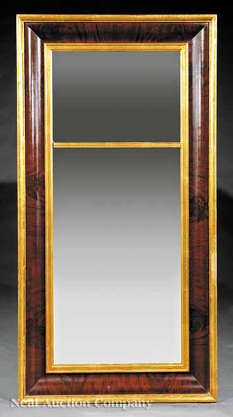 Appraisal: An American Classical Gilt and Mahogany Pier Mirror early th