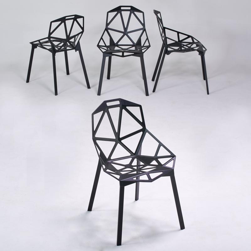 Appraisal: KONSTANTIN GRCIC MAGIS Four Chair One stacking chairs Italy Powder-coated