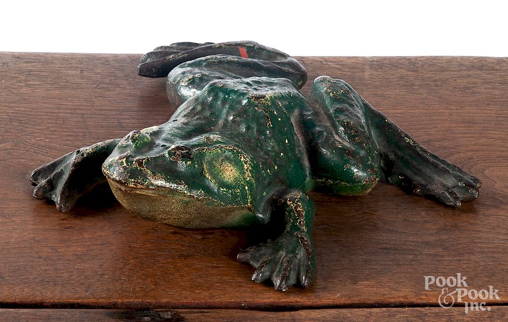 Appraisal: Hubley cast iron bullfrog doorstop Hubley cast iron bullfrog doorstop