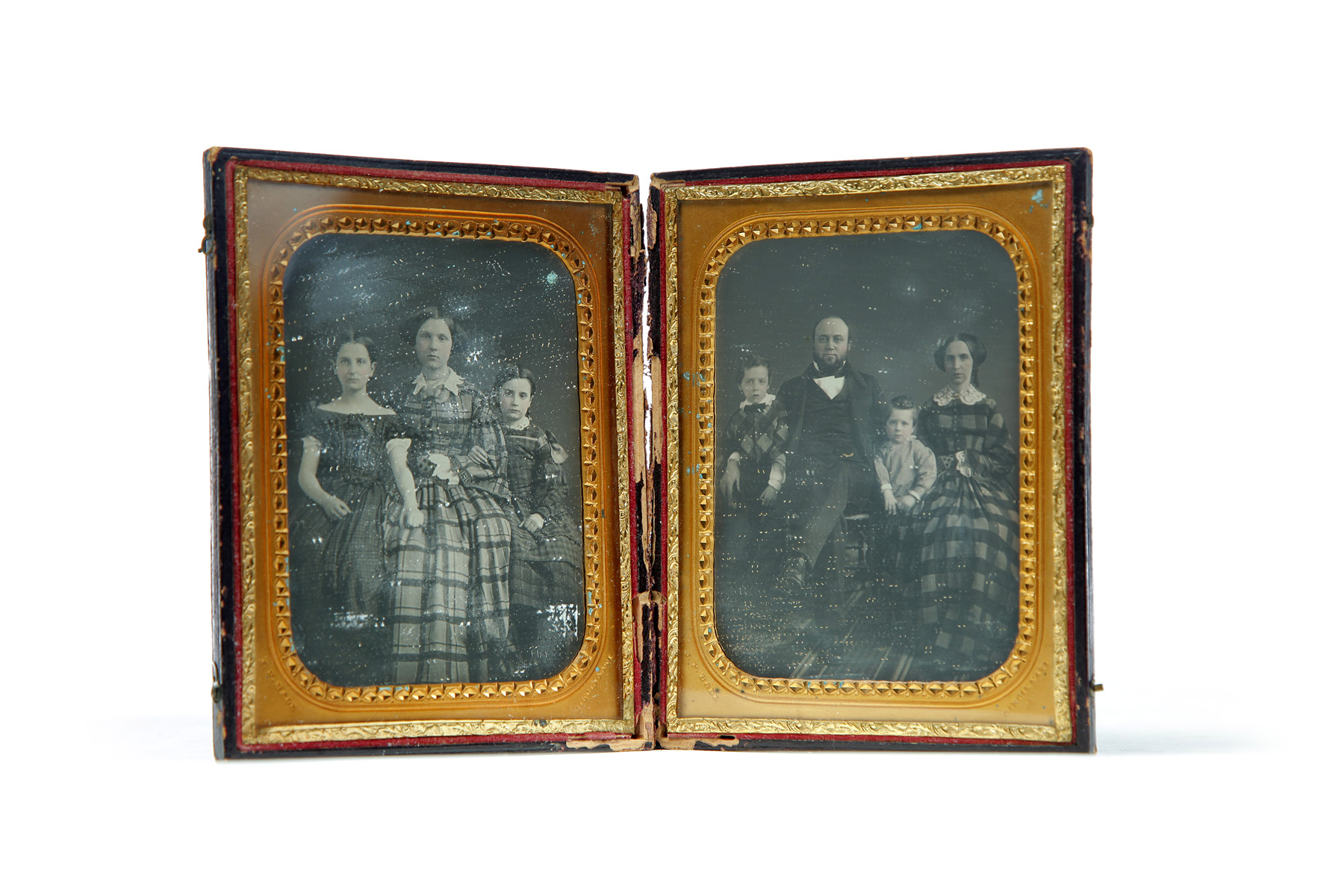 Appraisal: TWO HALF PLATE DAGUERREOTYPES OF US REPRESENTATIVE PETER WILSON STRADER