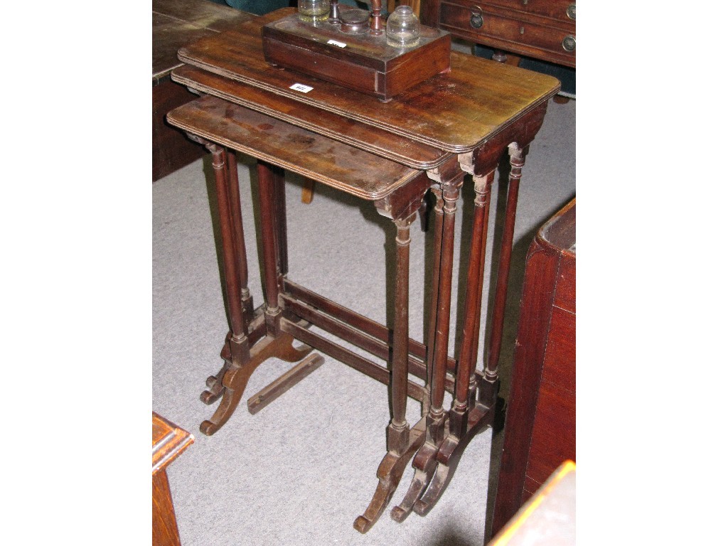 Appraisal: Mahogany nest of three tables