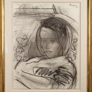 Appraisal: Robert De Niro Sr American - Portrait of a Girl