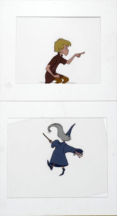 Appraisal: Two Animation Cells of Wart and Merlin from Walt Disney